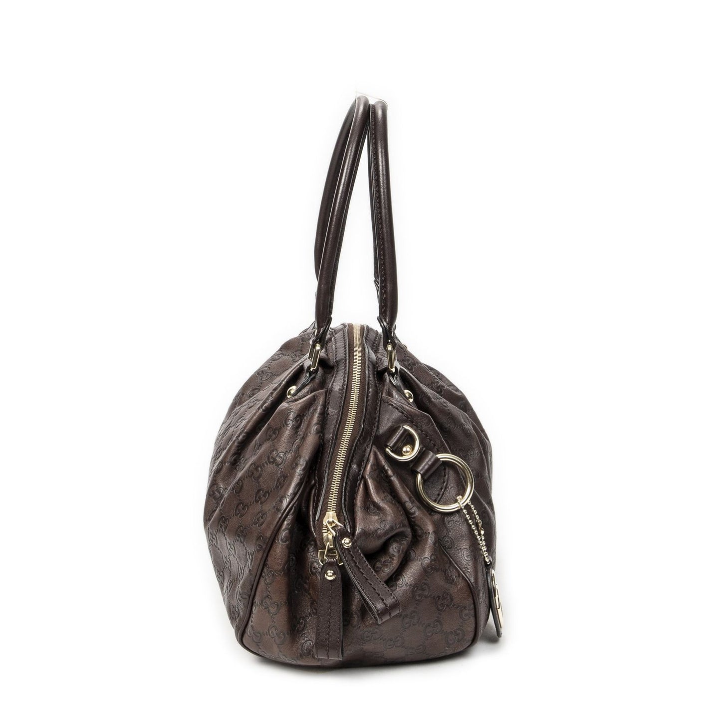 Gucci Ski Boston Dark Brown Guccissima Messenger — view 4