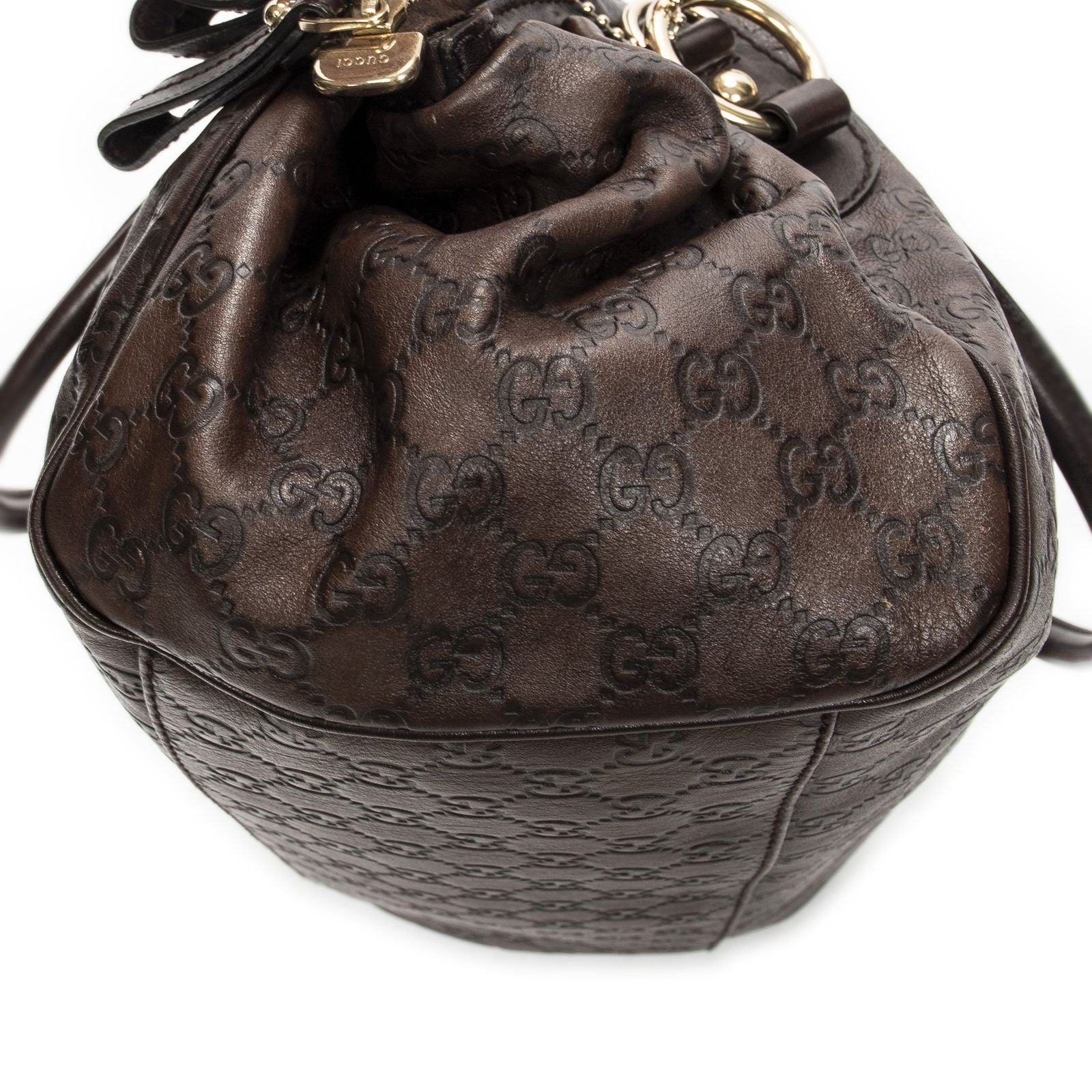 Gucci Ski Boston Dark Brown Guccissima Messenger — view 7