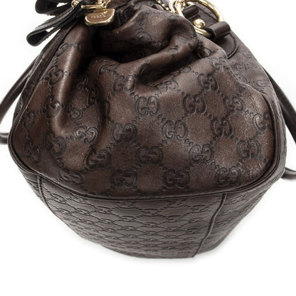 Gucci Ski Boston Dark Brown Guccissima Messenger — view 7