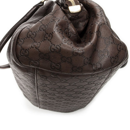 Gucci Ski Boston Dark Brown Guccissima Messenger — view 8