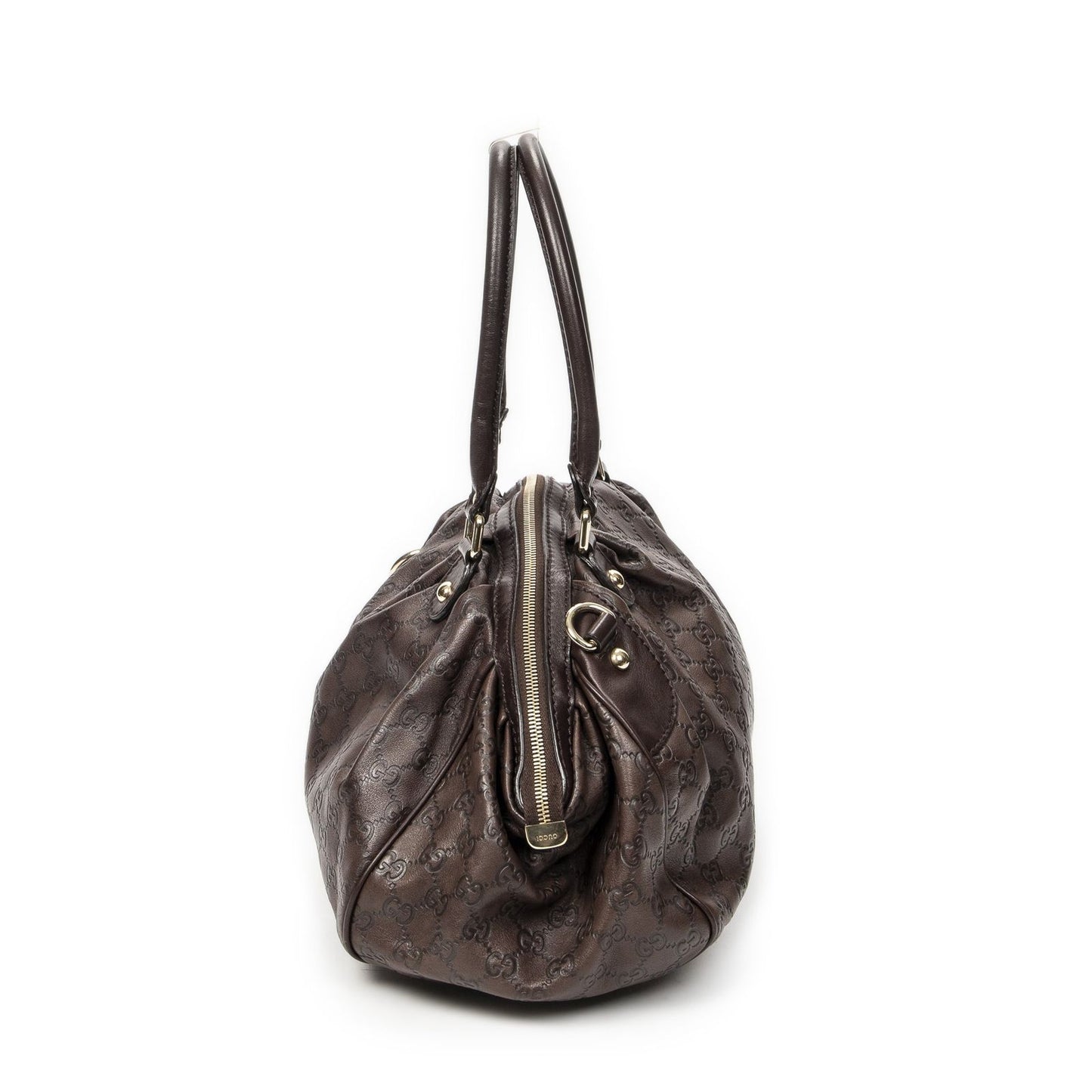 Gucci Ski Boston Dark Brown Guccissima Messenger — view 3
