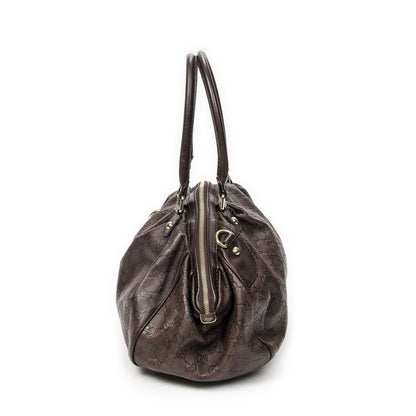 Gucci Ski Boston Dark Brown Guccissima Messenger — view 3