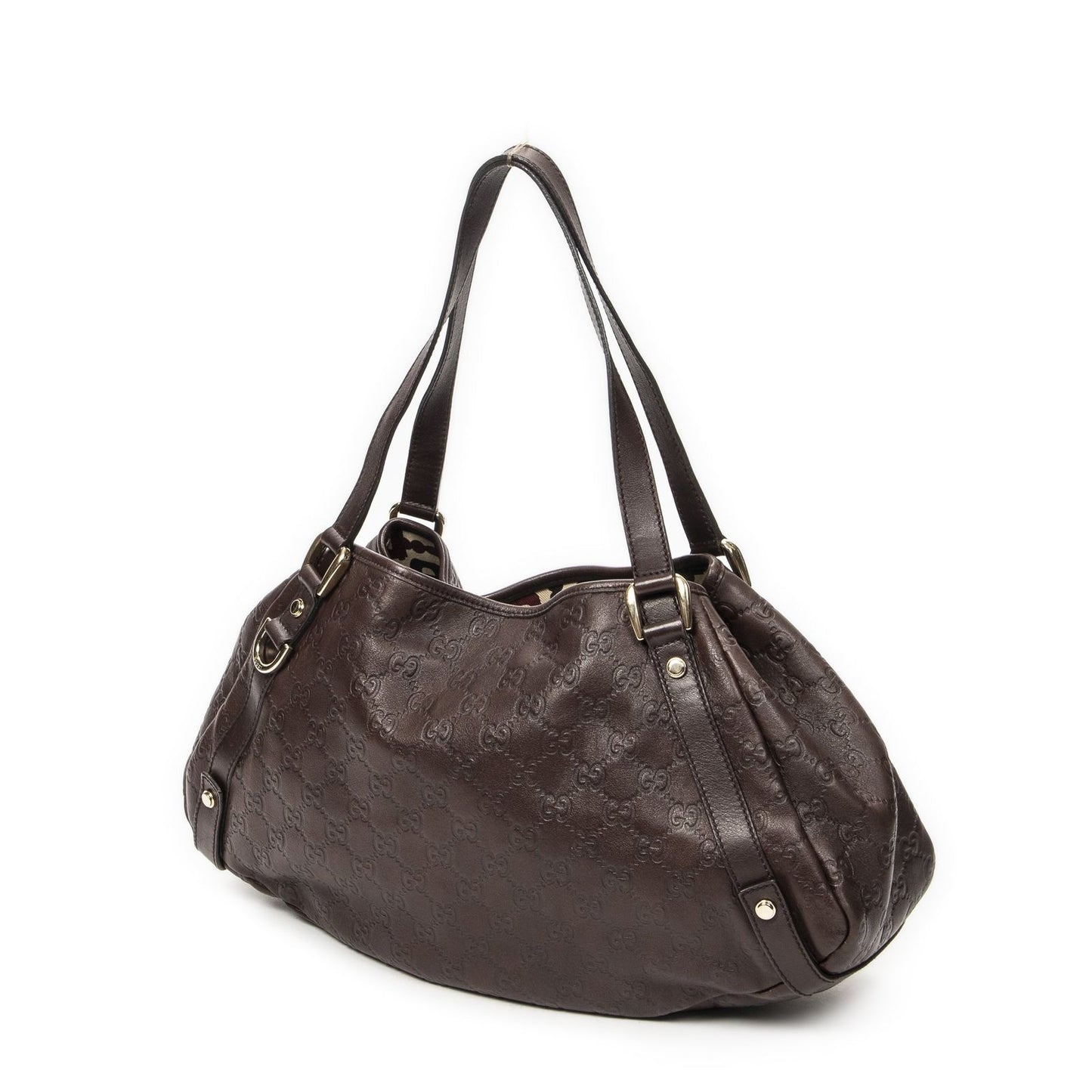 Gucci Abbey Hobo Diagonal Dark Brown Guccissima — view 2