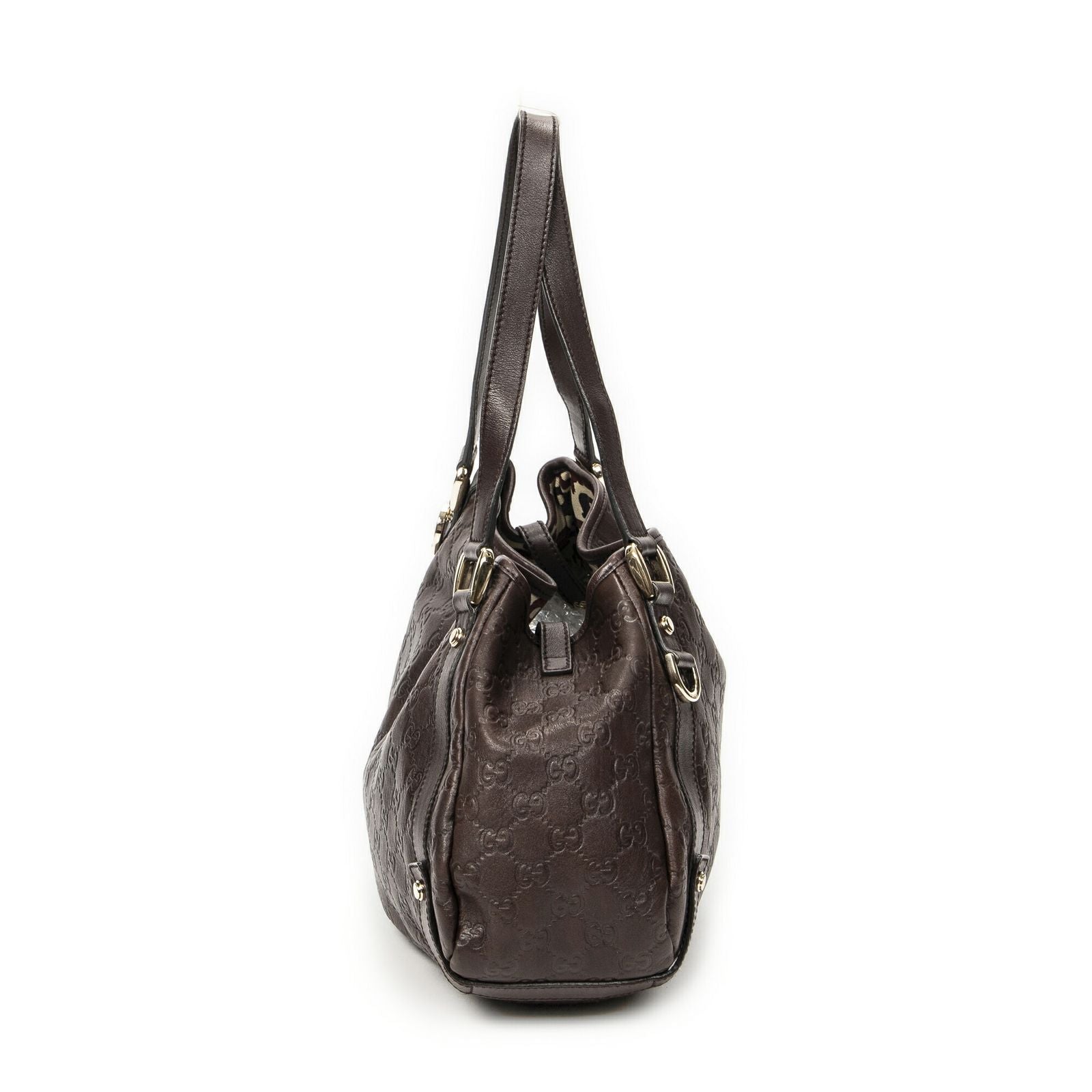Gucci Abbey Hobo Diagonal Dark Brown Guccissima — view 4