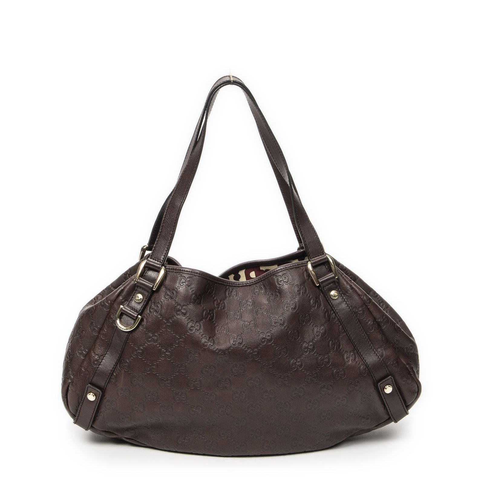 Gucci Abbey Hobo Diagonal Dark Brown Guccissima