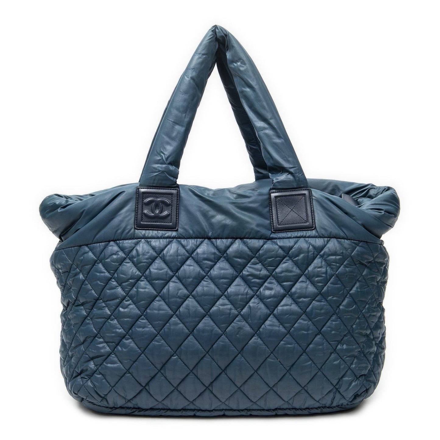 Chanel Small Coco Reversible Tote Dark Tea Quilted Nylon Canvas — view 5