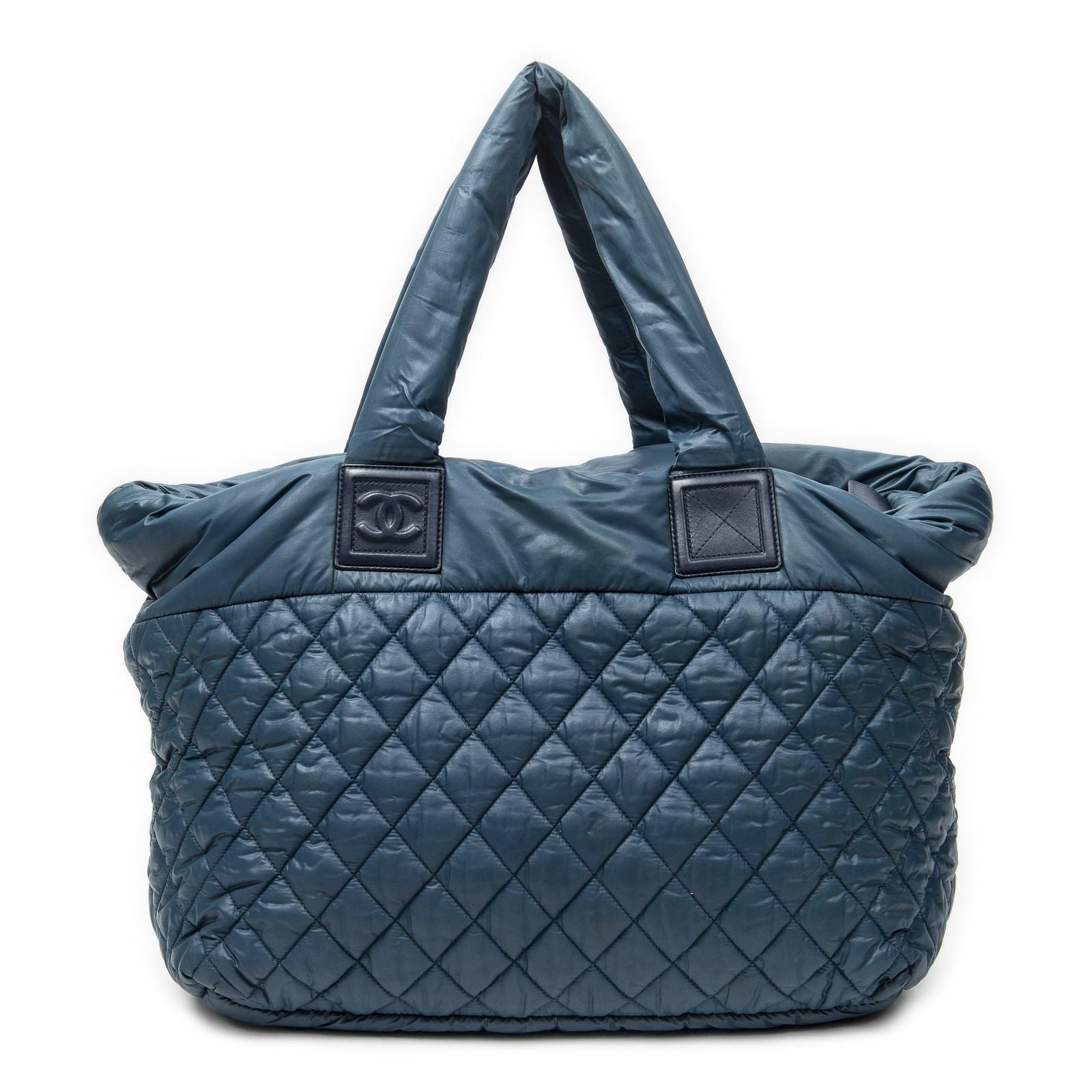 Chanel Small Coco Reversible Tote Dark Tea Quilted Nylon Canvas — view 5