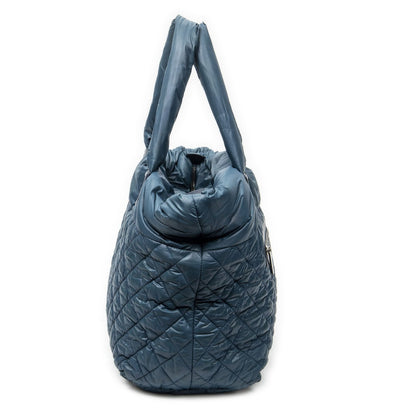 Chanel Small Coco Reversible Tote Dark Tea Quilted Nylon Canvas — view 4