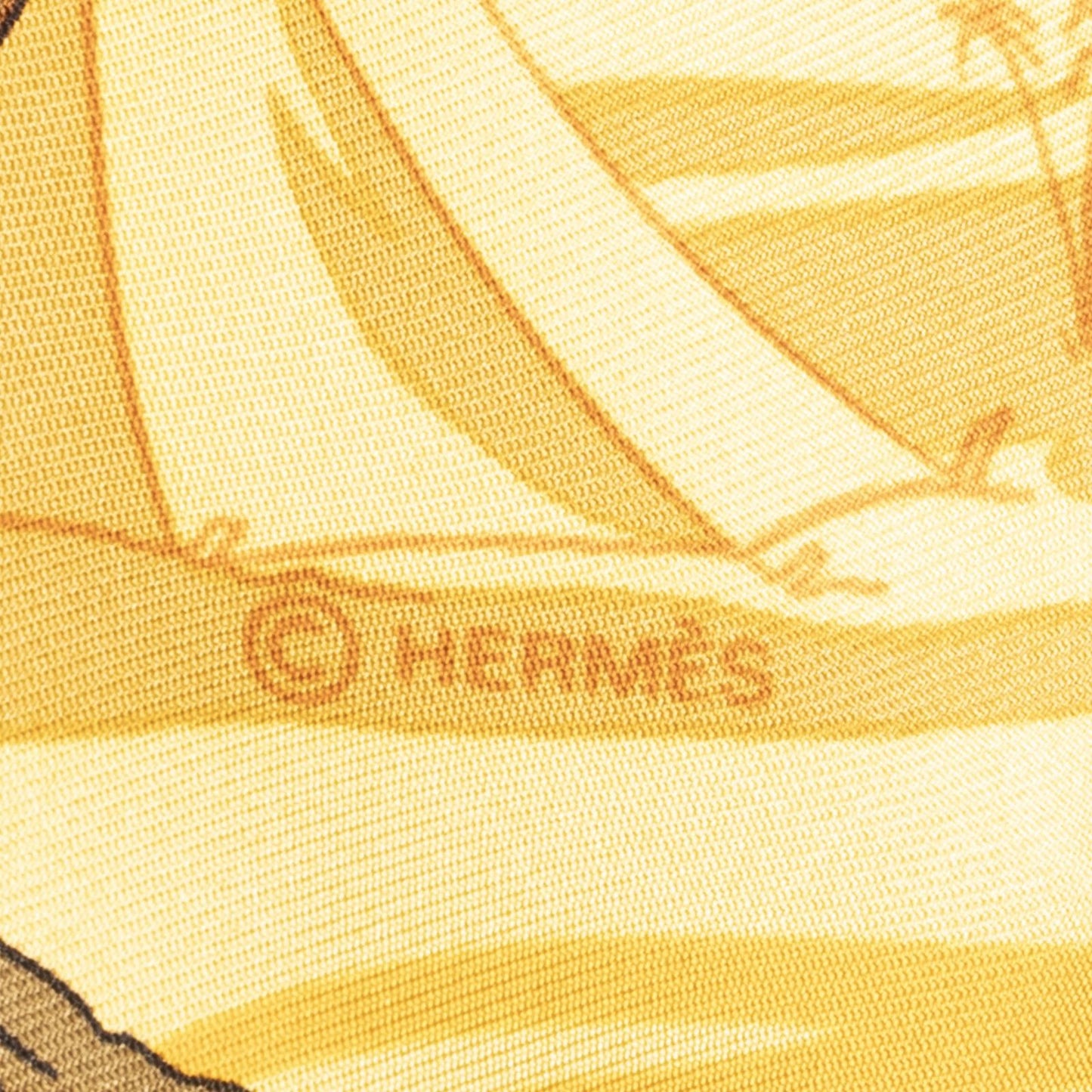 Hermes Scarf Red Orange Blue Silk — view 4