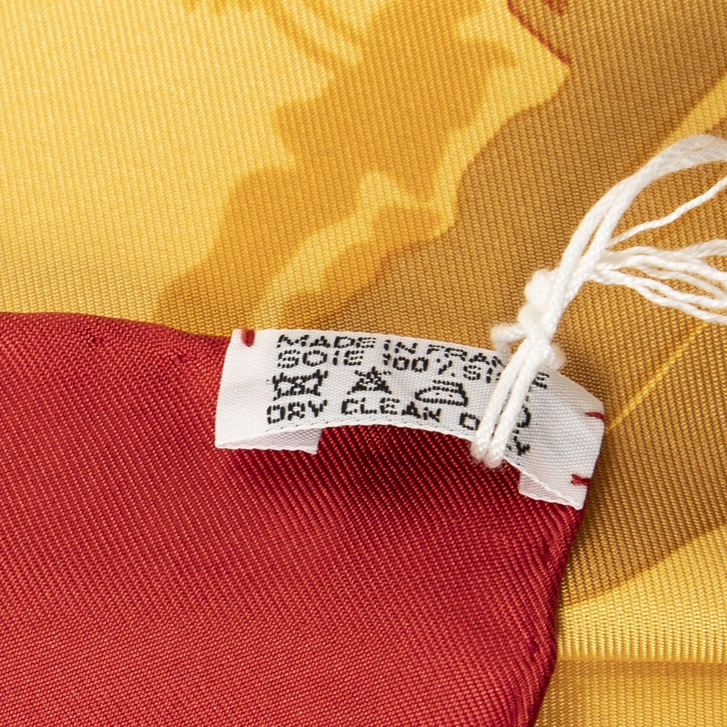 Hermes Scarf Red Orange Blue Silk — view 5