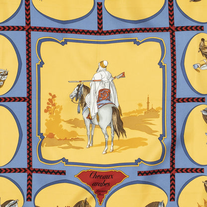 Hermes Scarf Red Orange Blue Silk — view 3