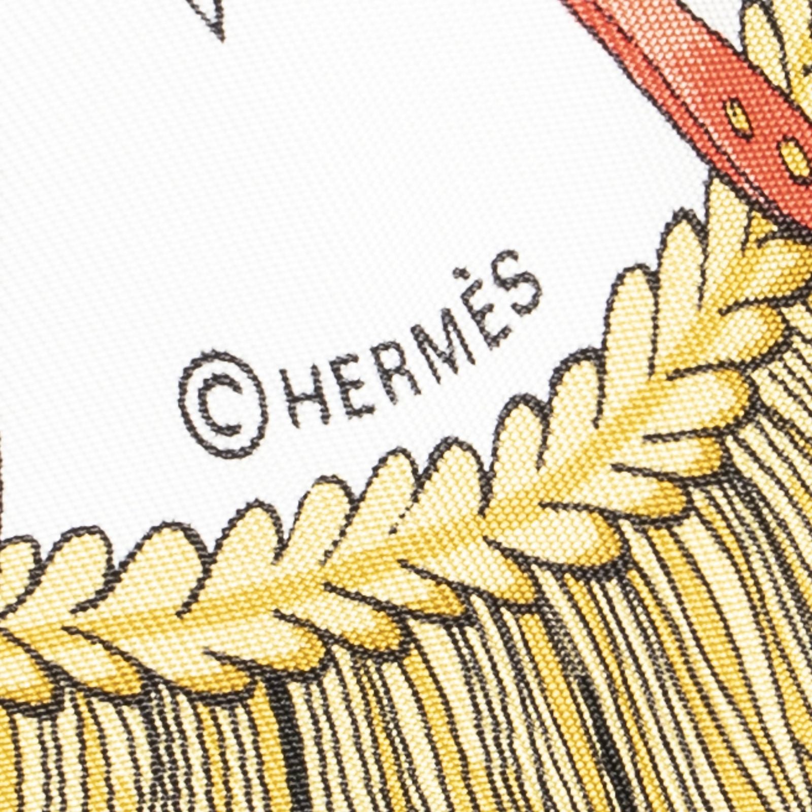 Hermes Scarf Black Red Green Silk — view 4