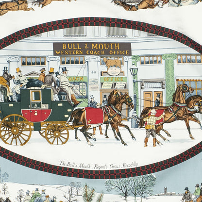Hermes Scarf Red Ivory Green Silk — view 3