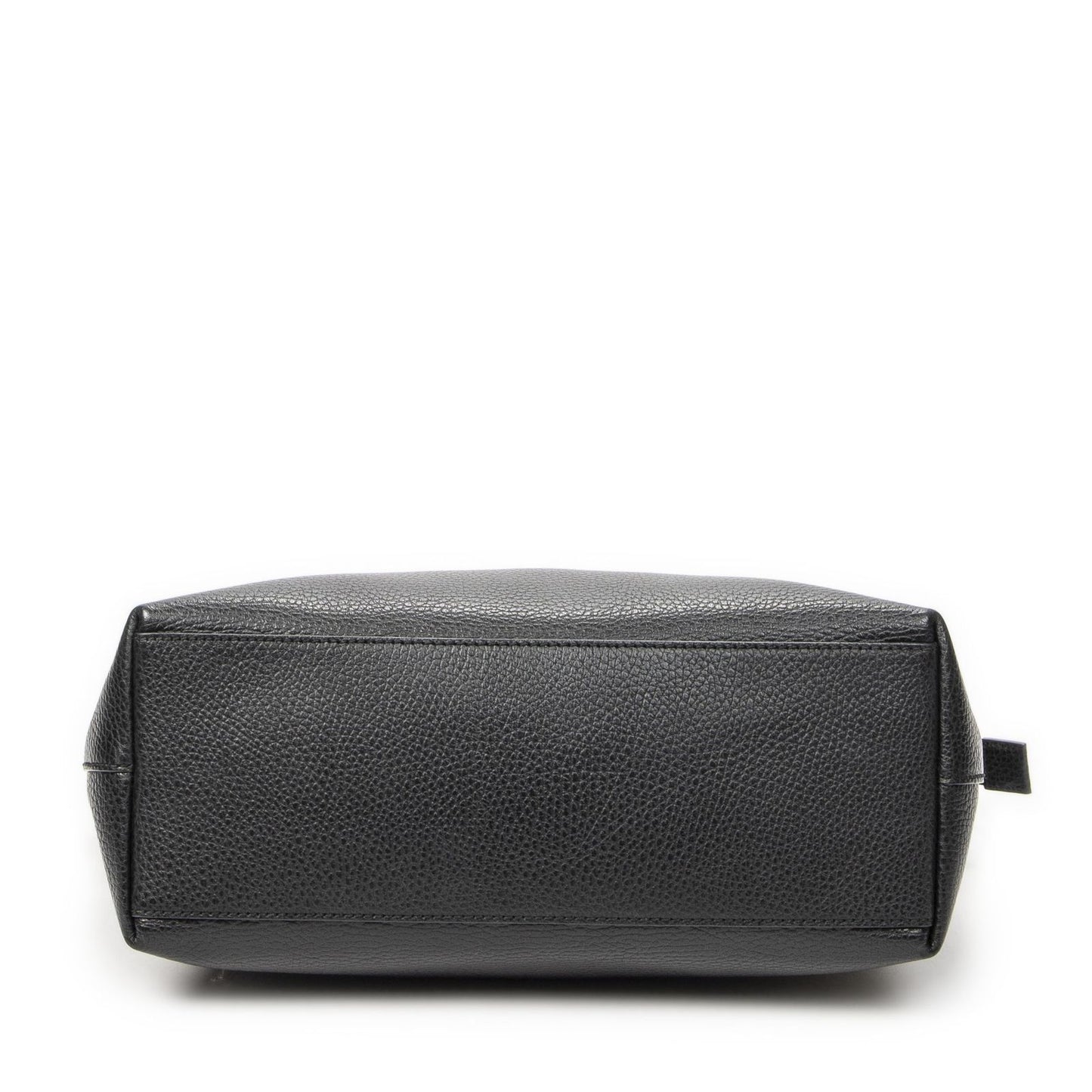 Gucci Convertible Zip Tote Black Gray Calfskin Leather — view 6