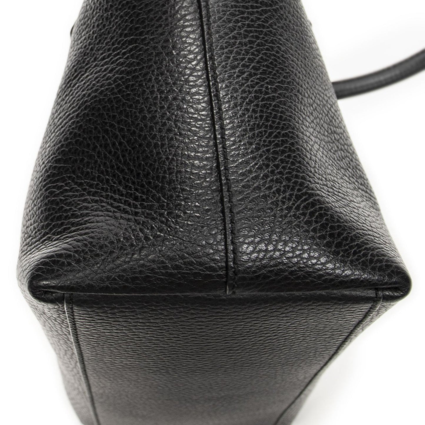 Gucci Convertible Zip Tote Black Gray Calfskin Leather — view 7