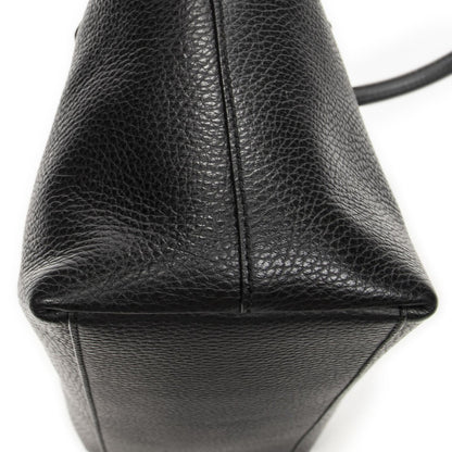 Gucci Convertible Zip Tote Black Gray Calfskin Leather — view 7