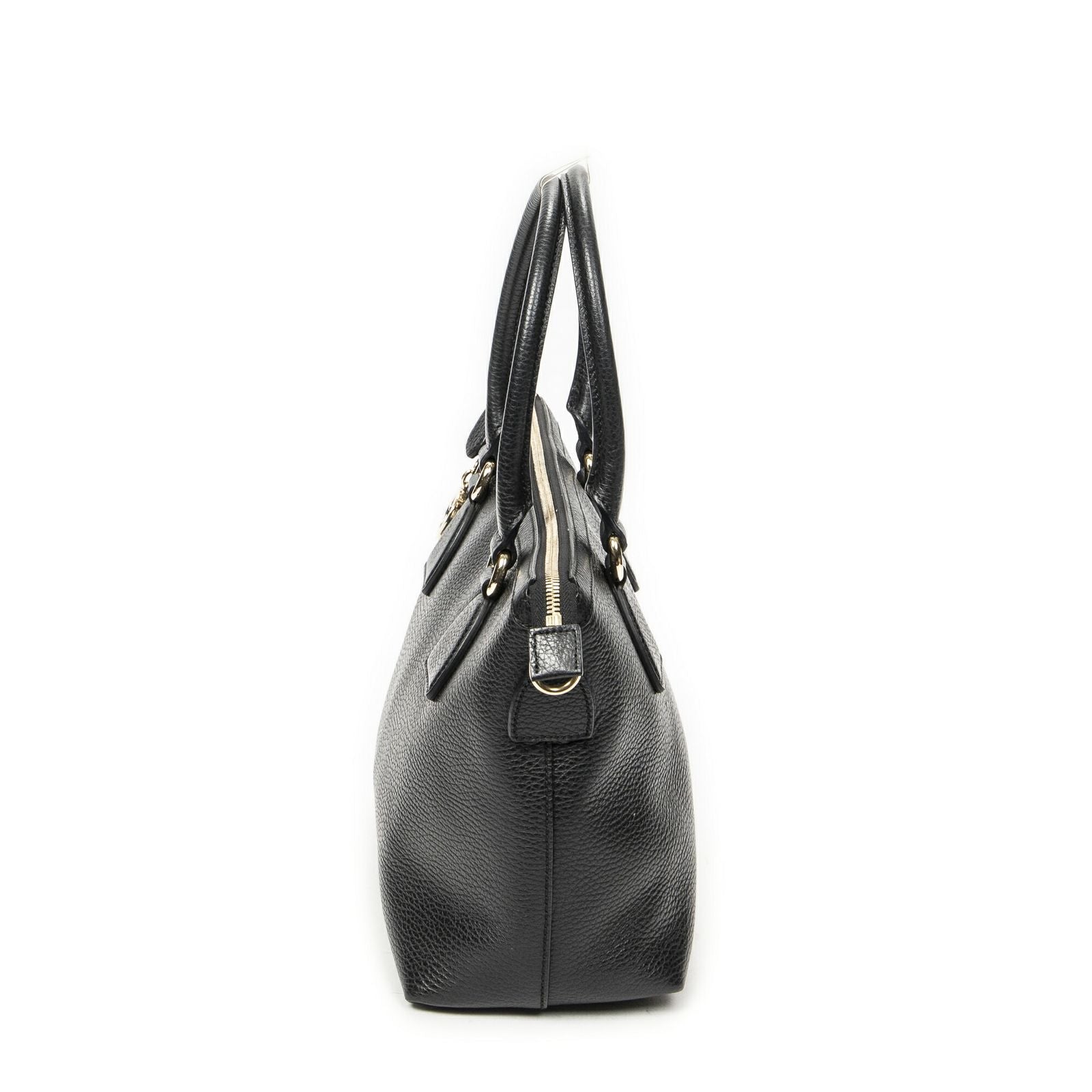 Gucci Convertible Zip Tote Black Gray Calfskin Leather — view 3