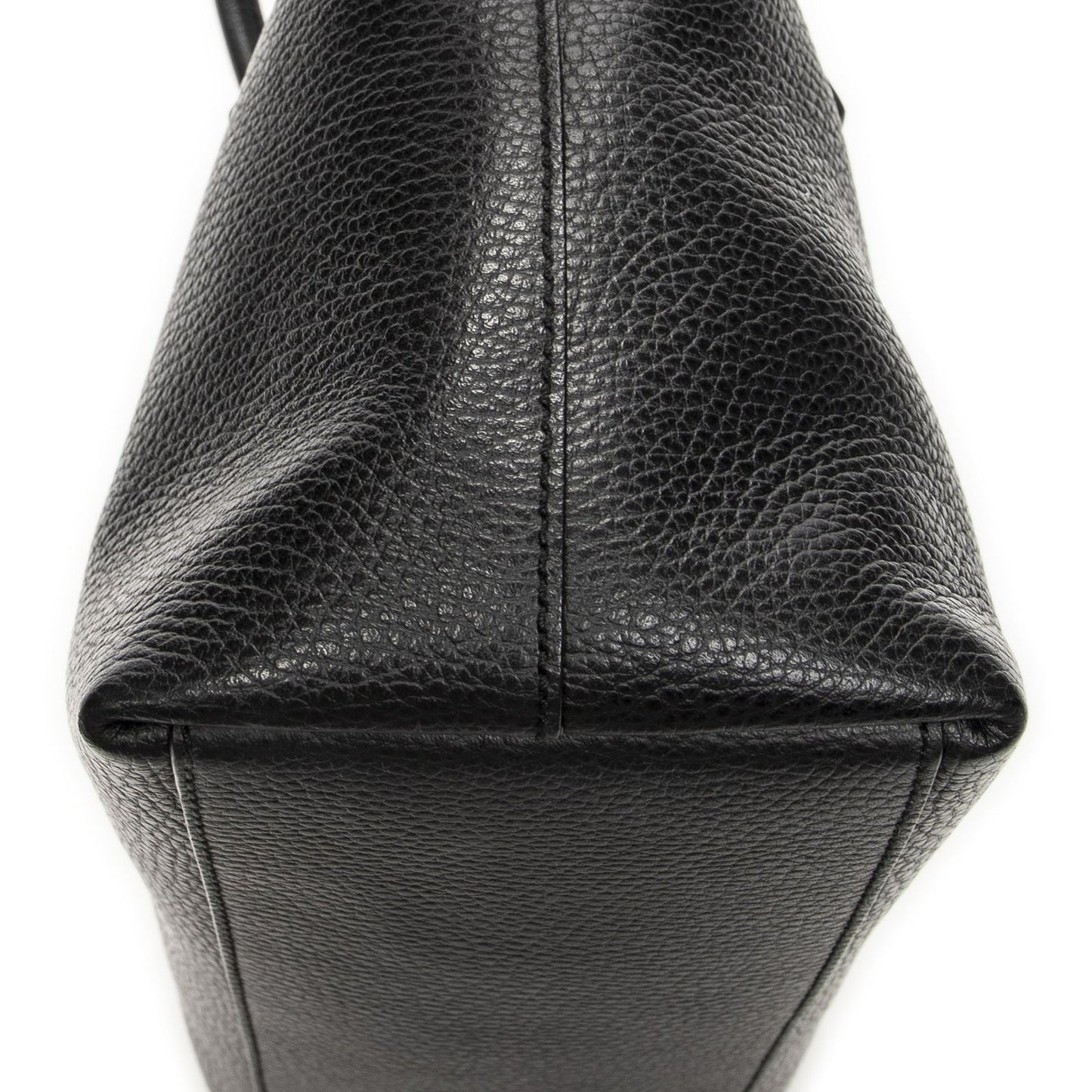 Gucci Convertible Zip Tote Black Gray Calfskin Leather — view 8