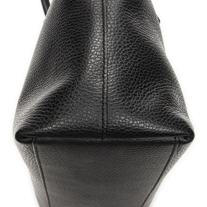 Gucci Convertible Zip Tote Black Gray Calfskin Leather — view 8
