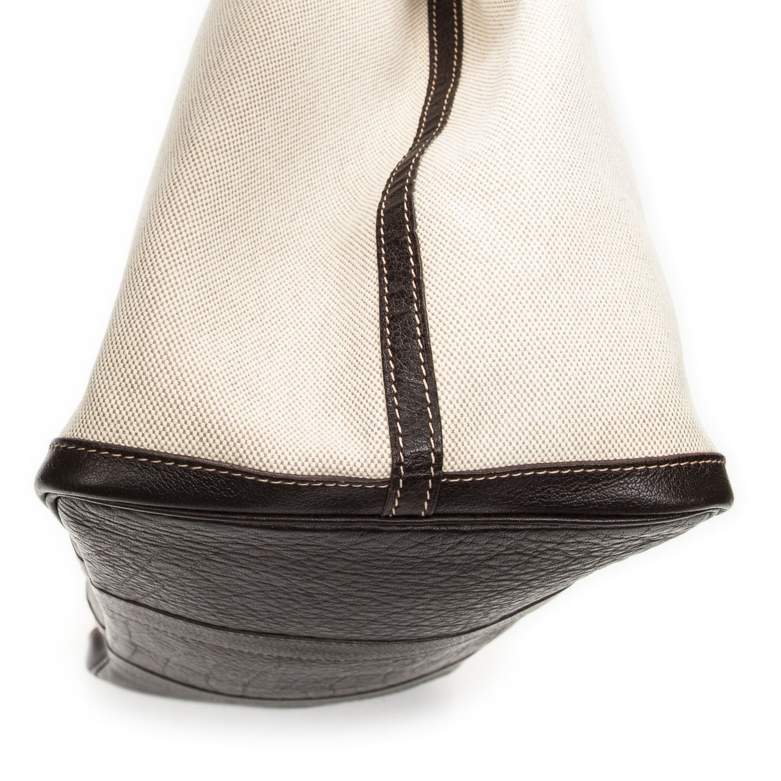 Hermes Garden Party Dark Brown Beige Toile — view 7