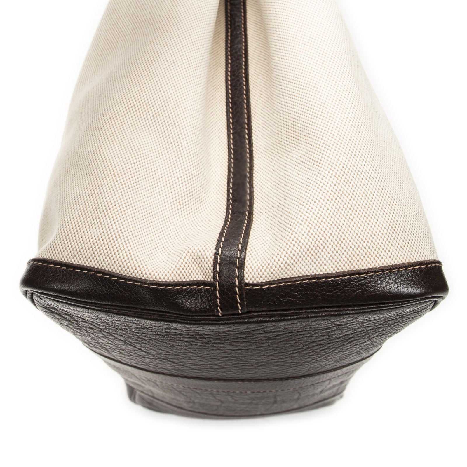Hermes Garden Party Dark Brown Beige Toile — view 8