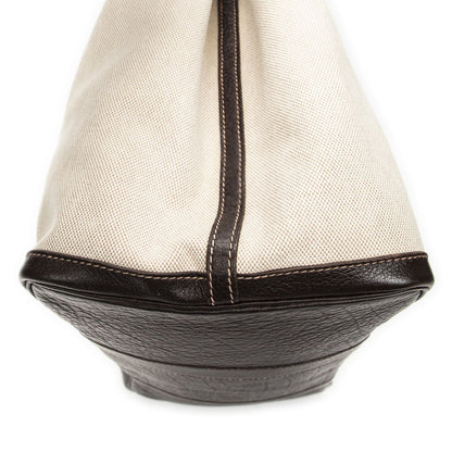 Hermes Garden Party Dark Brown Beige Toile — view 8