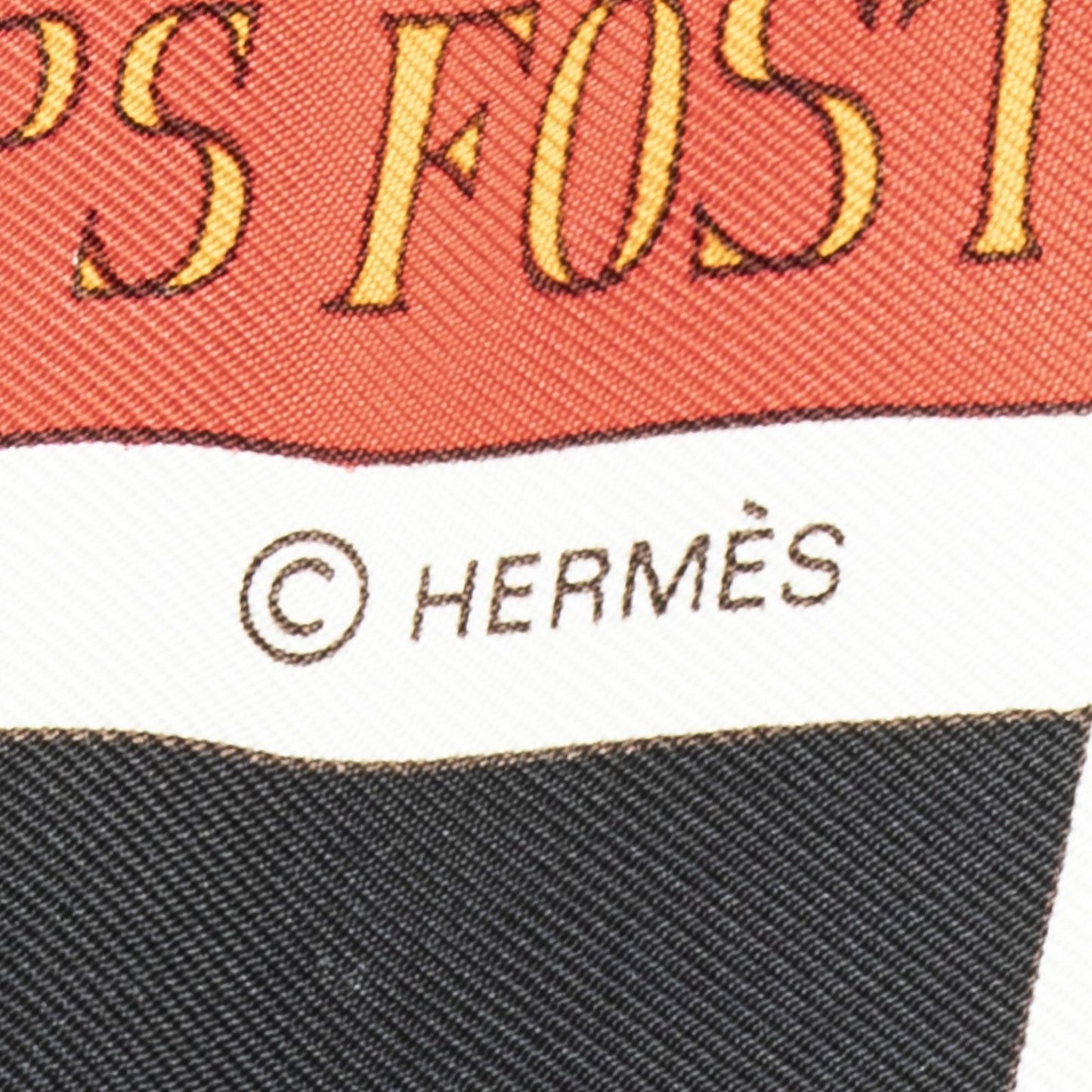 Hermes Scarf Yellow Red Black Silk — view 4