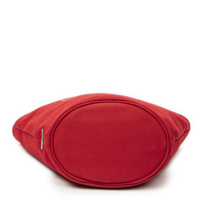 Prada Canapa Buckettote Red Canvas — view 6