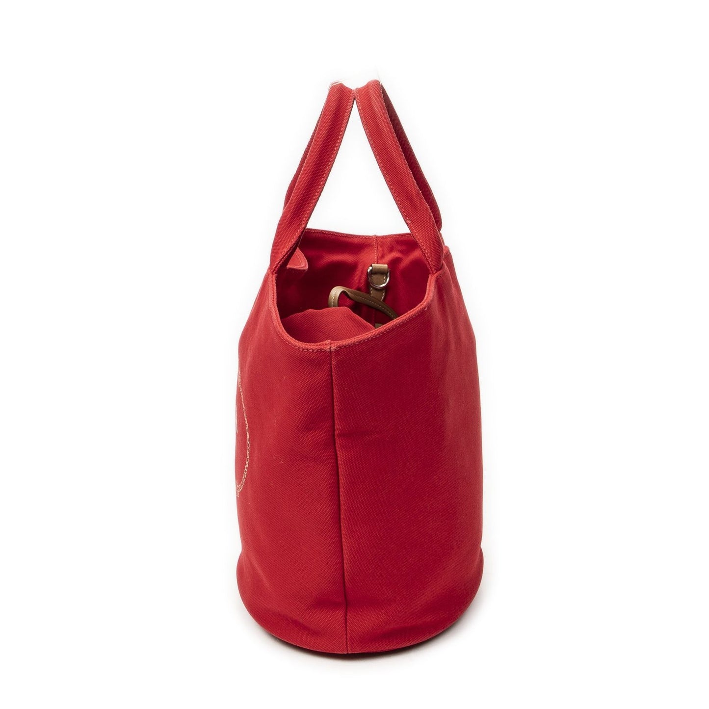 Prada Canapa Buckettote Red Canvas — view 3