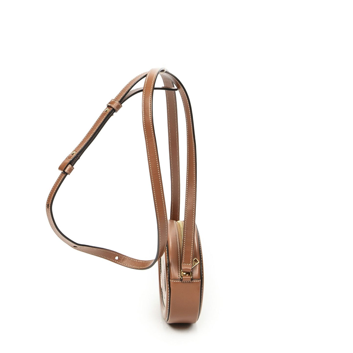 Celine Triomphe Oval Crossbody Brown Calfskin Leather — view 4