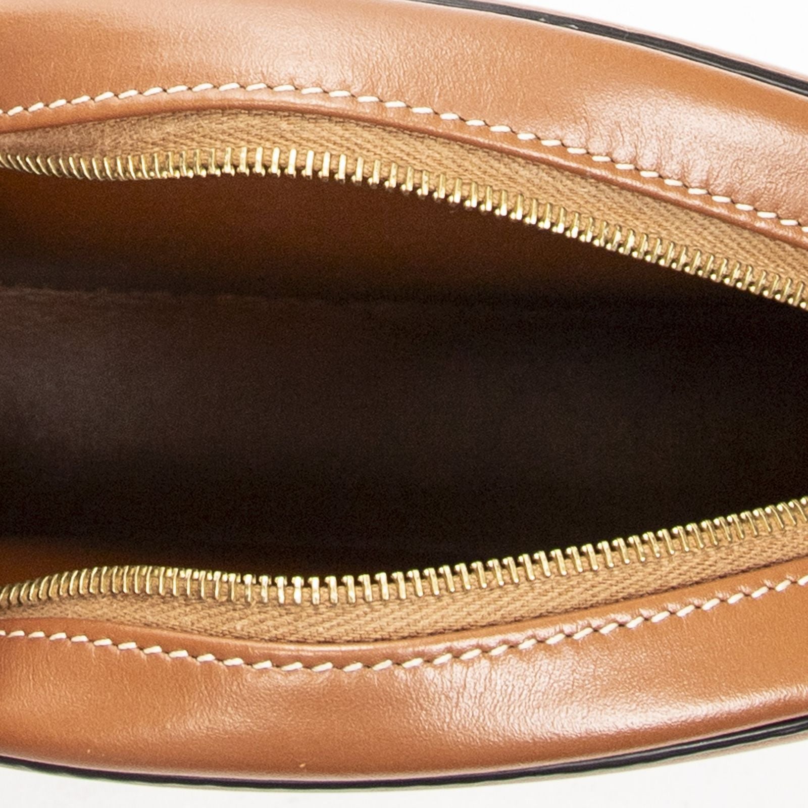 Celine Triomphe Oval Crossbody Brown Calfskin Leather — view 9
