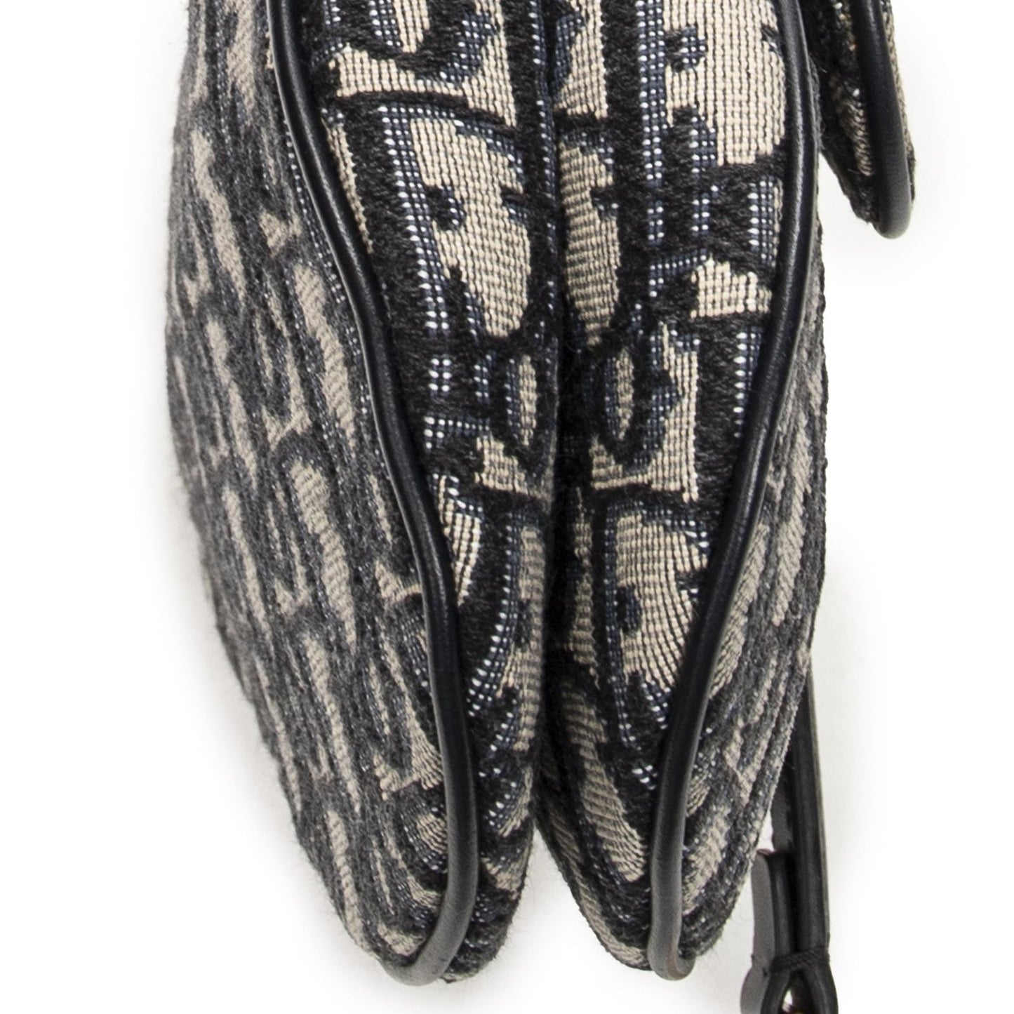 Dior New Saddle Bag Navy Beige Oblique Peacock Canvas — view 7