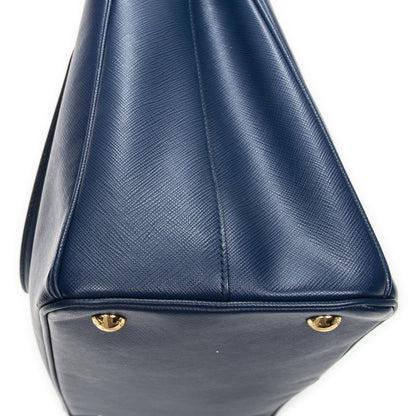 Prada Open Tote Navy Saffiano Leather — view 8