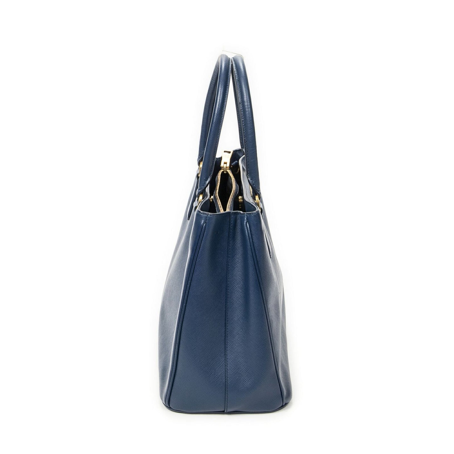 Prada Open Tote Navy Saffiano Leather — view 4