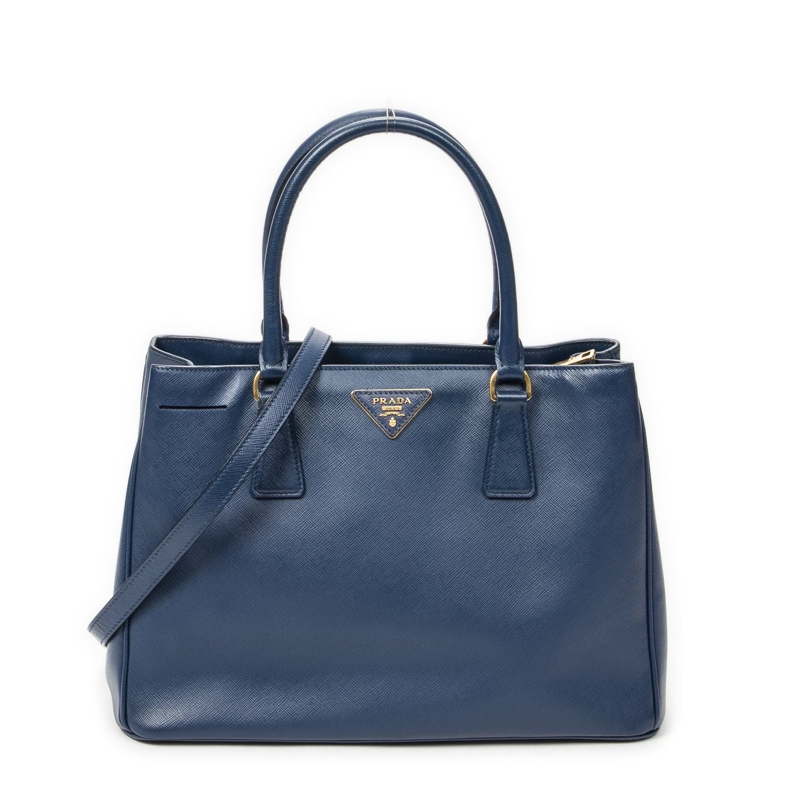 Prada Open Tote Navy Saffiano Leather