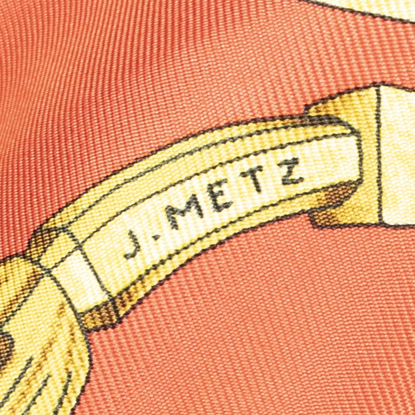 Hermes Scarf Red Gold Silk — view 4