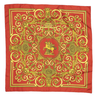 Hermes Scarf Red Gold Silk — view 2