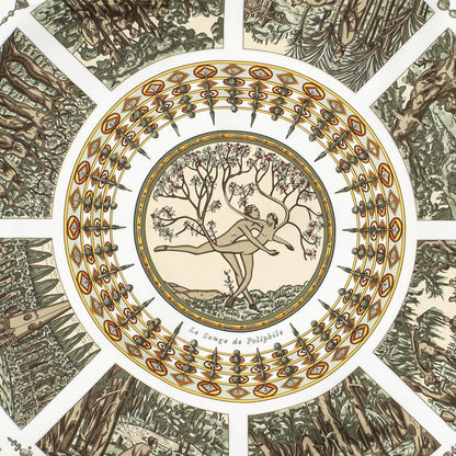 Hermes Scarf Red Green Yellow Silk — view 3