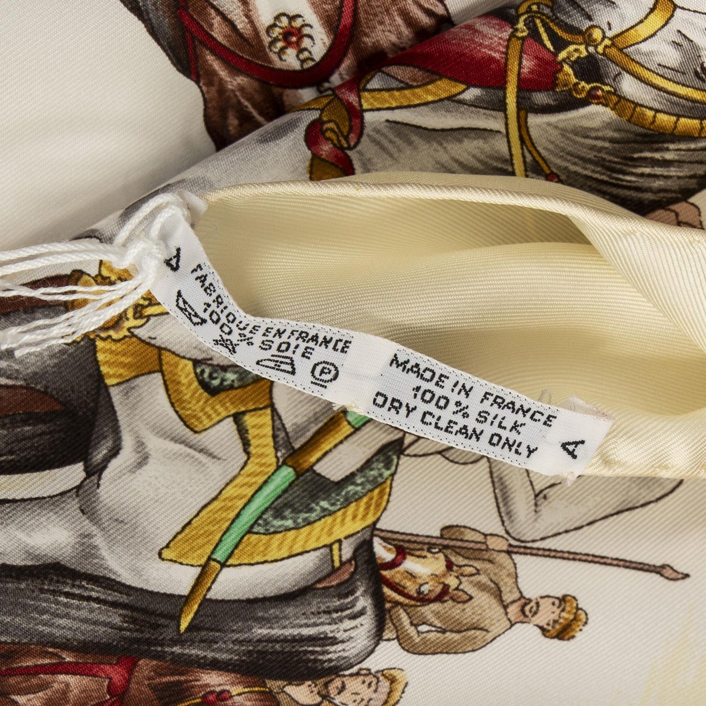 Hermes Scarf Gold Brown Silk — view 5