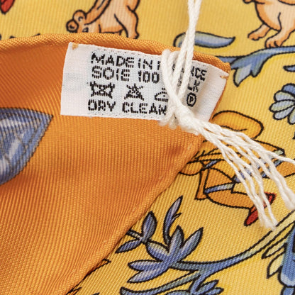 Hermes Scarf Orange Green Blue Silk — view 5