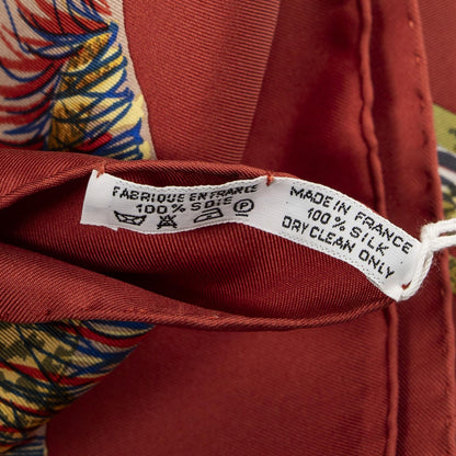Hermes Scarf Red Green Blue Silk — view 5