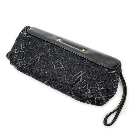 Louis Vuitton Pochette Lace Clutch Black Embroidery Canvas — view 2