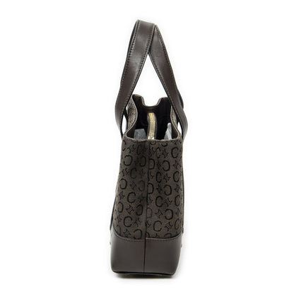 Celine Open Tote Brown C Macadam Canvas — view 4