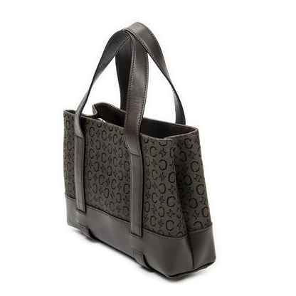 Celine Open Tote Brown C Macadam Canvas — view 2