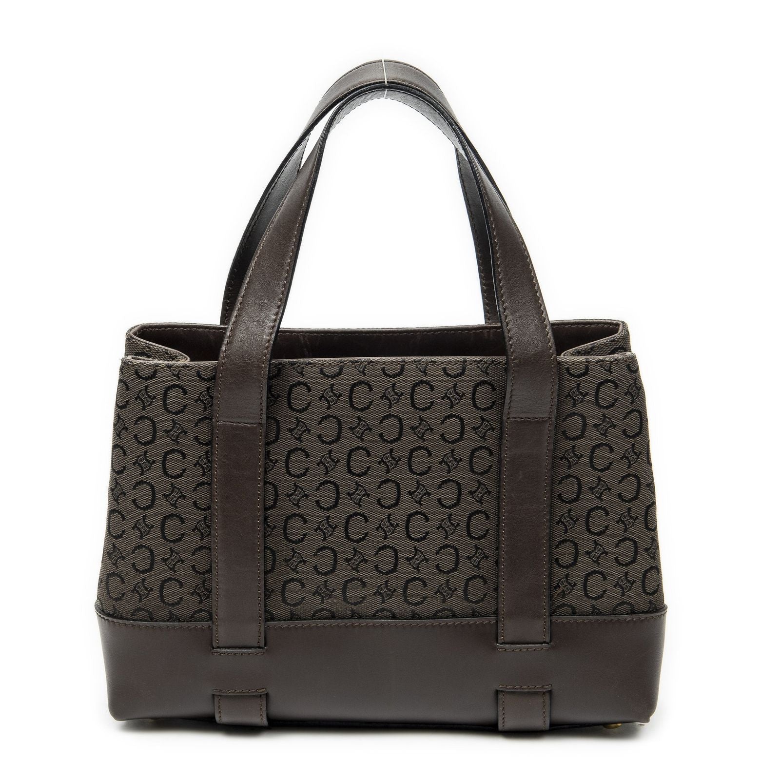 Celine Open Tote Brown C Macadam Canvas
