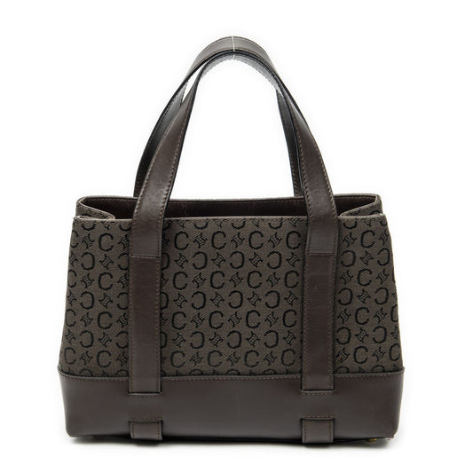 Celine Open Tote Brown C Macadam Canvas