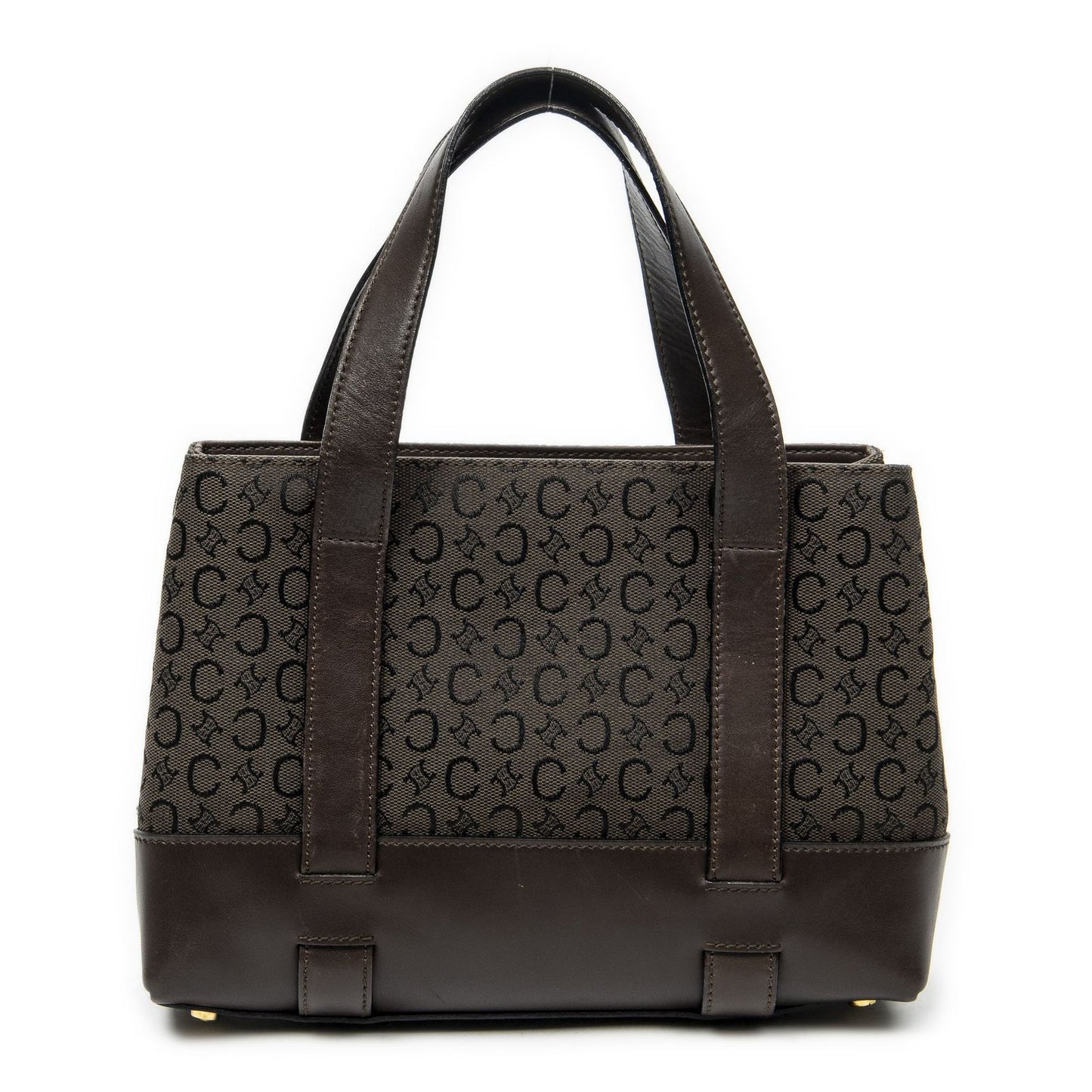 Celine Open Tote Brown C Macadam Canvas — view 5