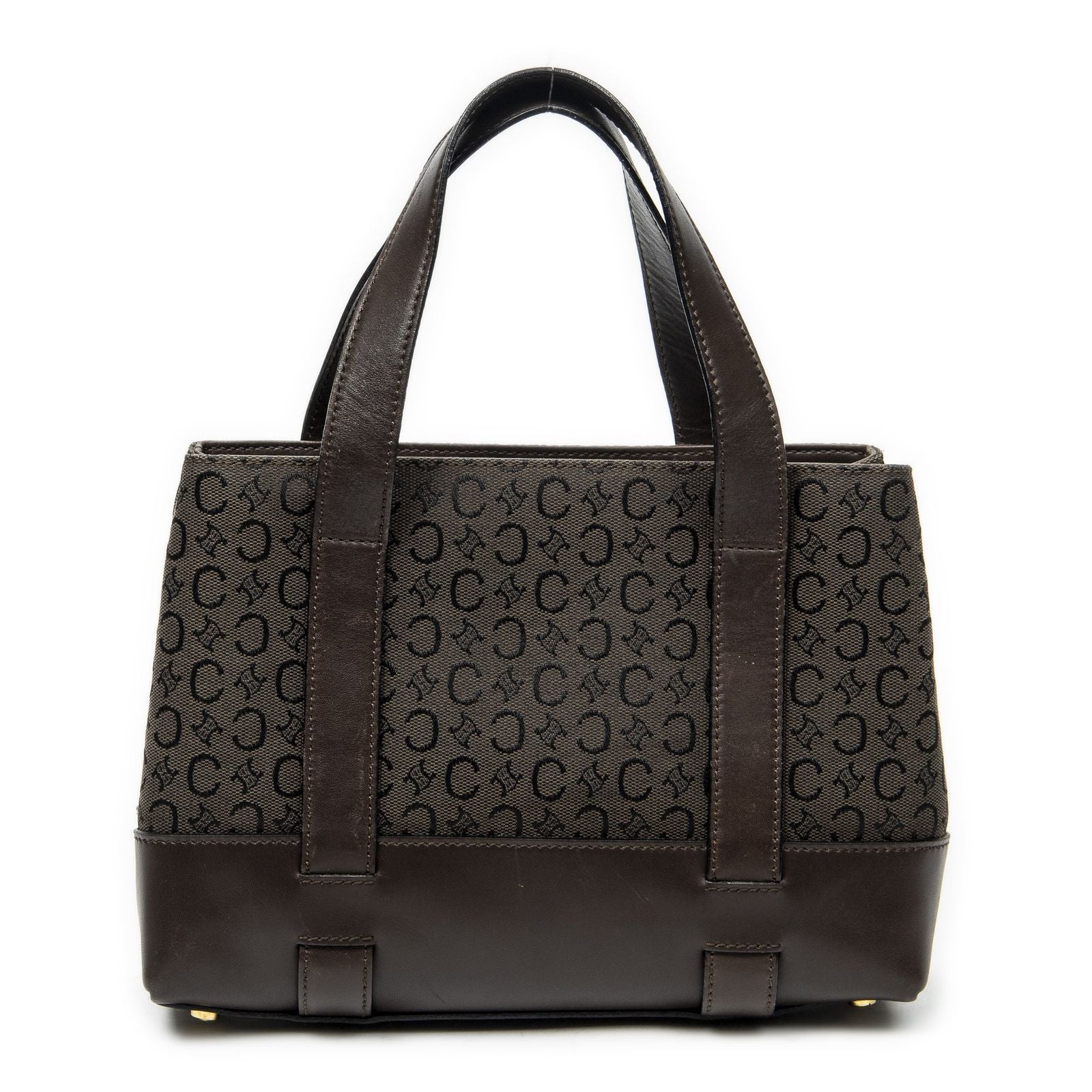 Celine Open Tote Brown C Macadam Canvas — view 5