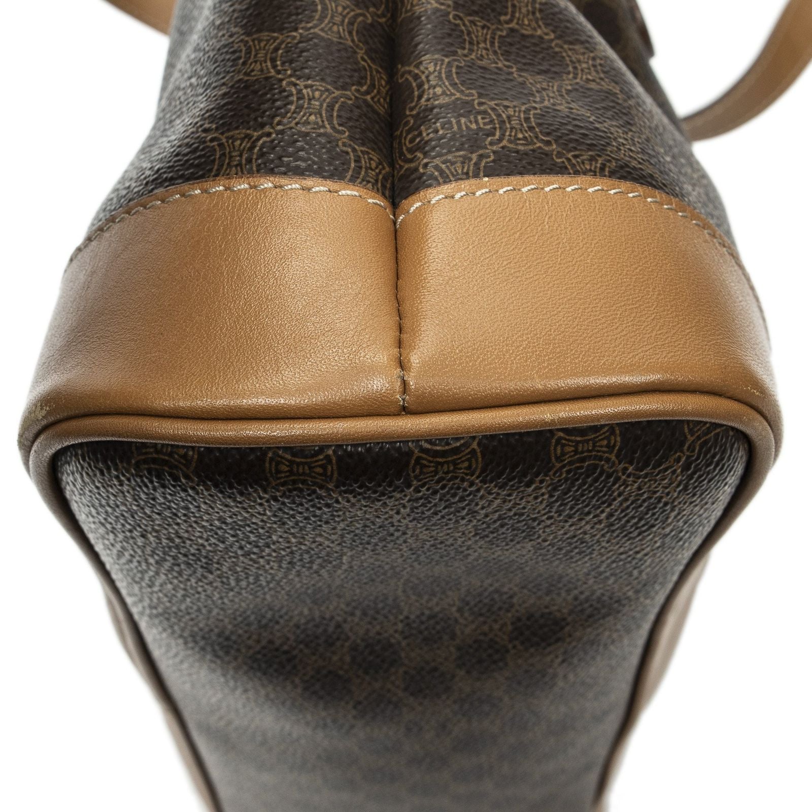 Celine Zip Tote Beige Brown Macadam Canvas — view 7