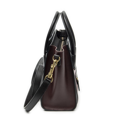 Celine Nano Luggage Red Black Calfskin Leather — view 4